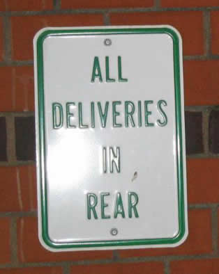In Rear Sign