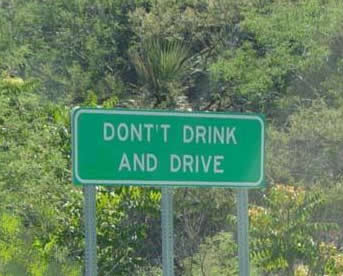 DONT'T DRINK AND DRIVE