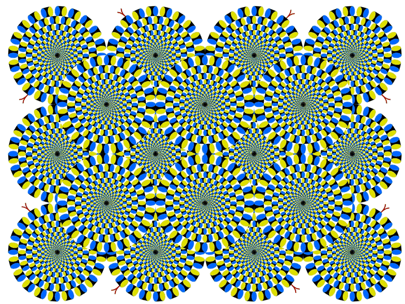 moving optical illusion circles